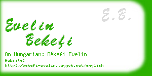 evelin bekefi business card
